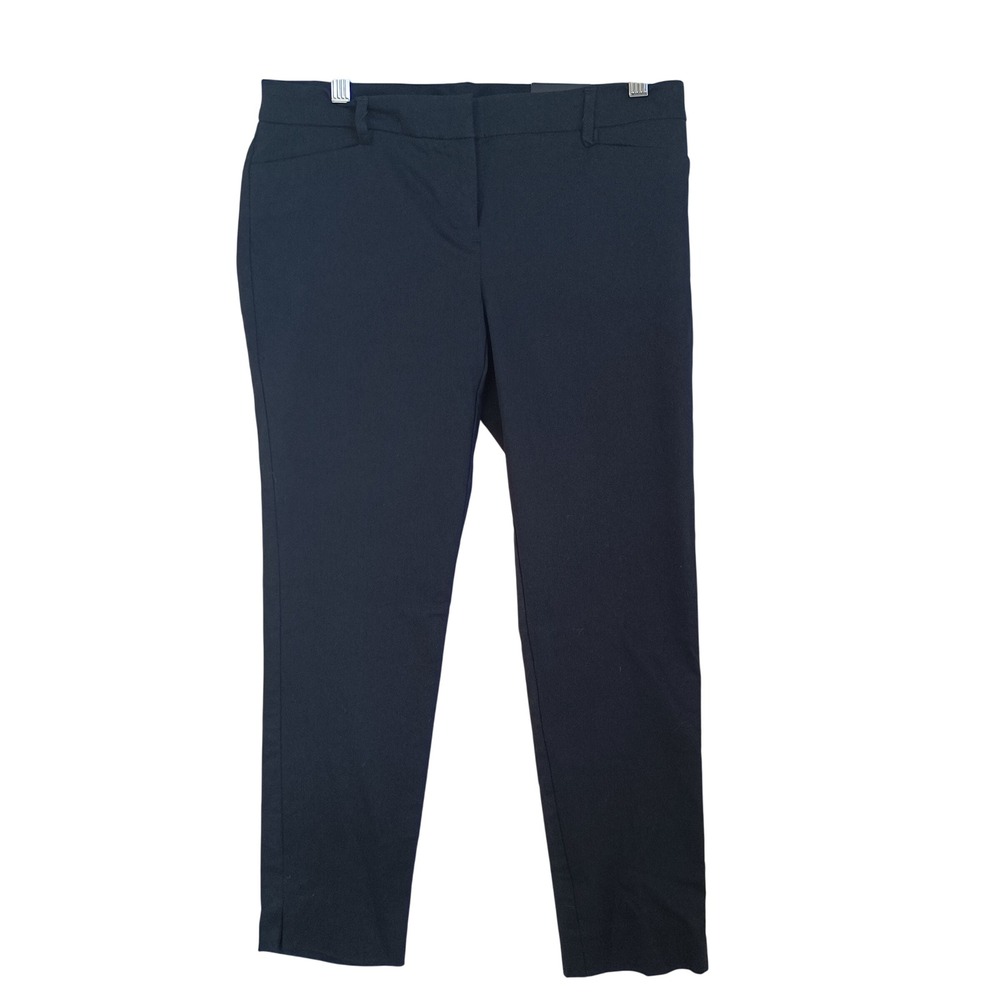 Van Heusen Studio Womens Black Slim Fit Ankle Pants Super Stretch Size 4 Short